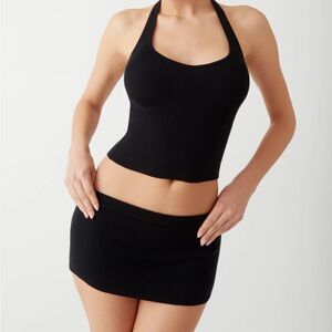 NWT FRANKIES BIKINI BLACK KNIT SET